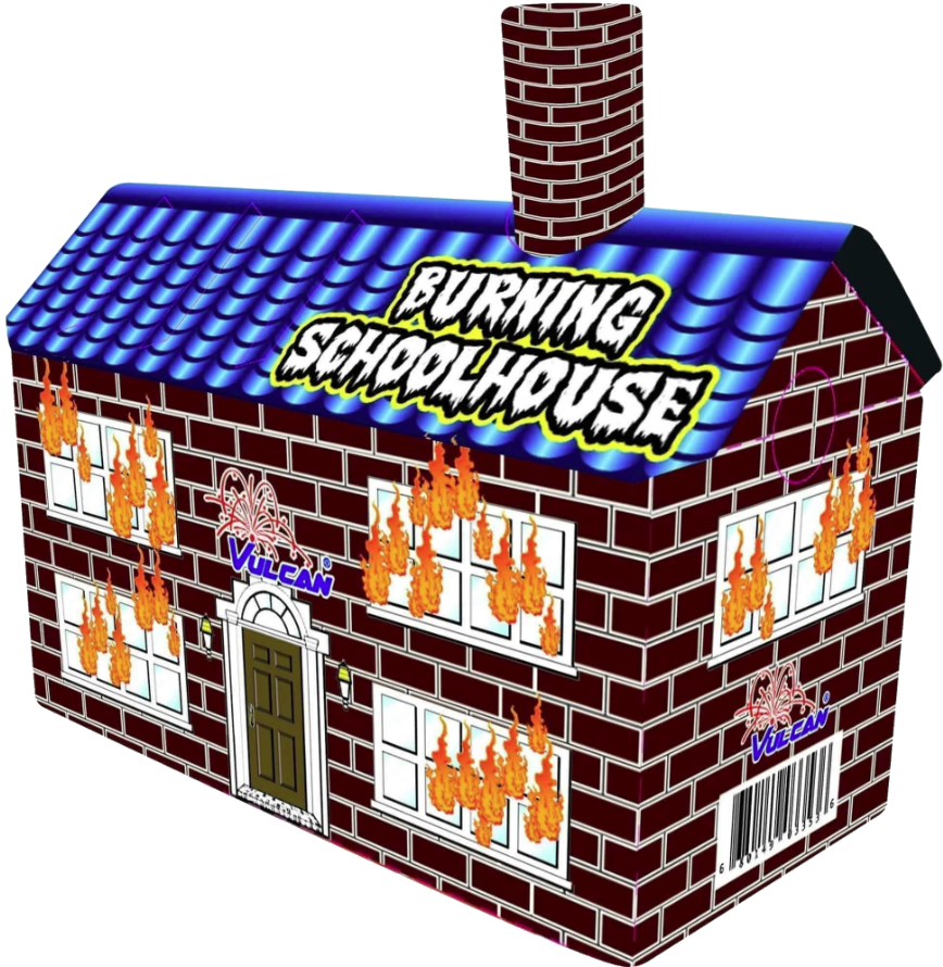 BURNING SCHOOLHOUSE K&H Distributing Fireworks